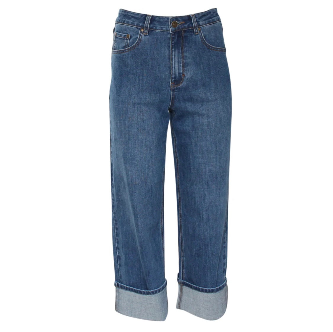 Rant & Rave ‘Claire’ Wide Leg Turn Up Jean
