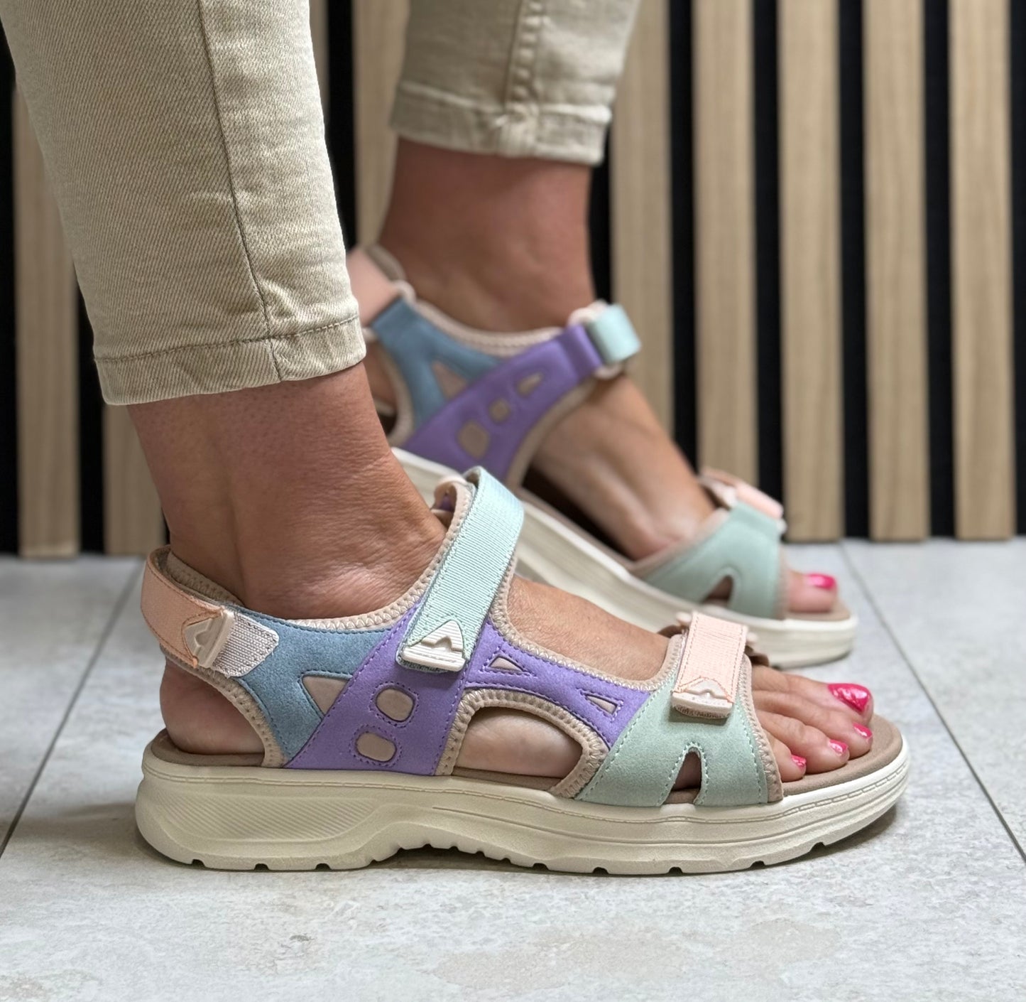 Jana - Multi Velcro Strap Sandal