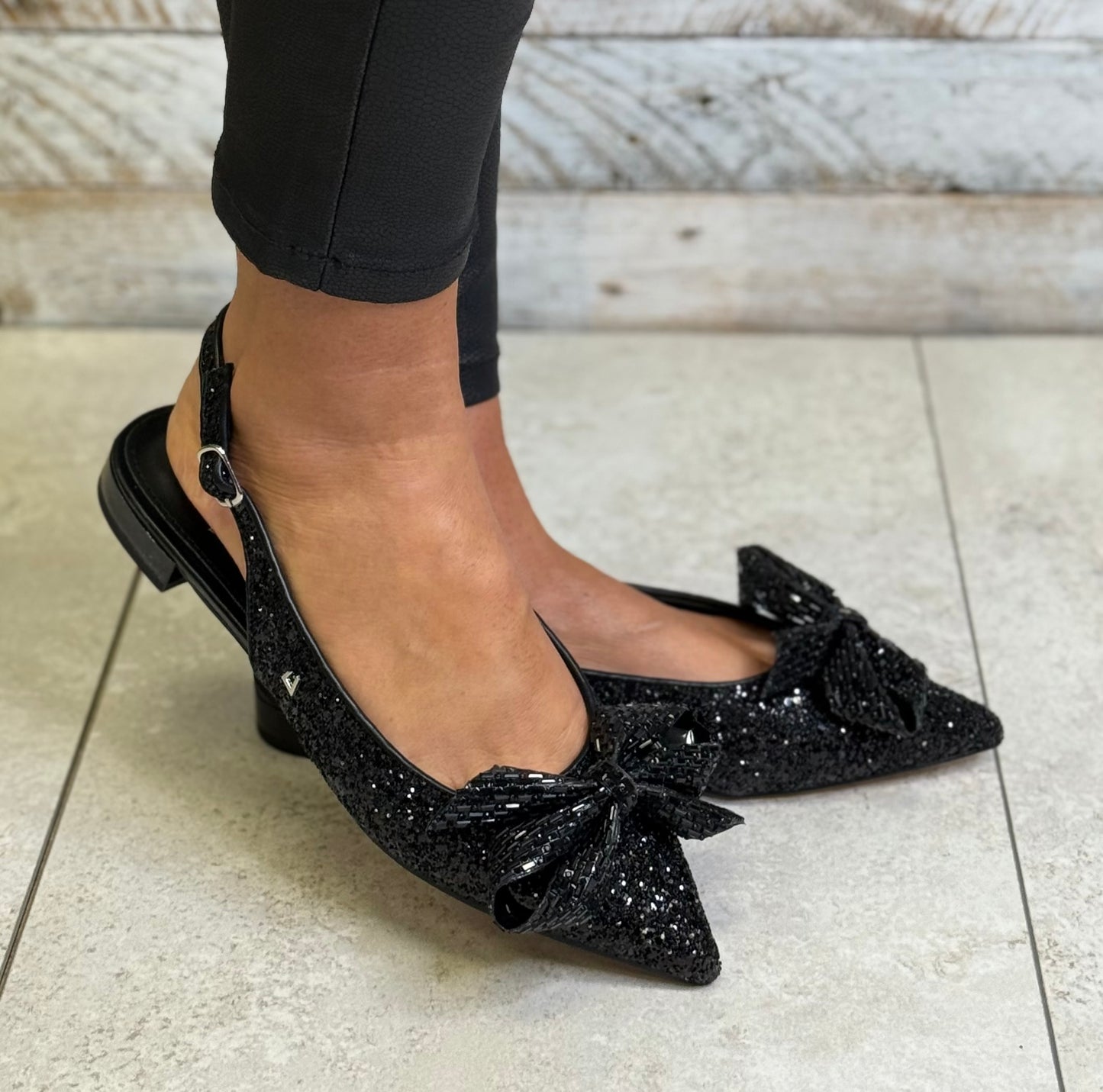 Una Healy - 'Hello Darlin' Vinyl Dazzle Slingback Shoe