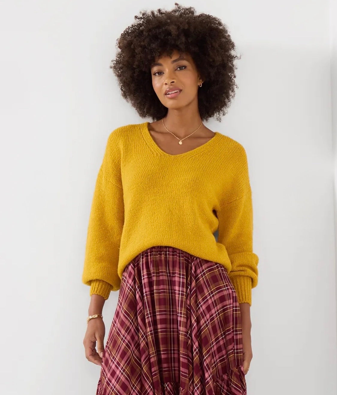 Joe Browns -  Ochre Oh So Cosy V Neck Jumper