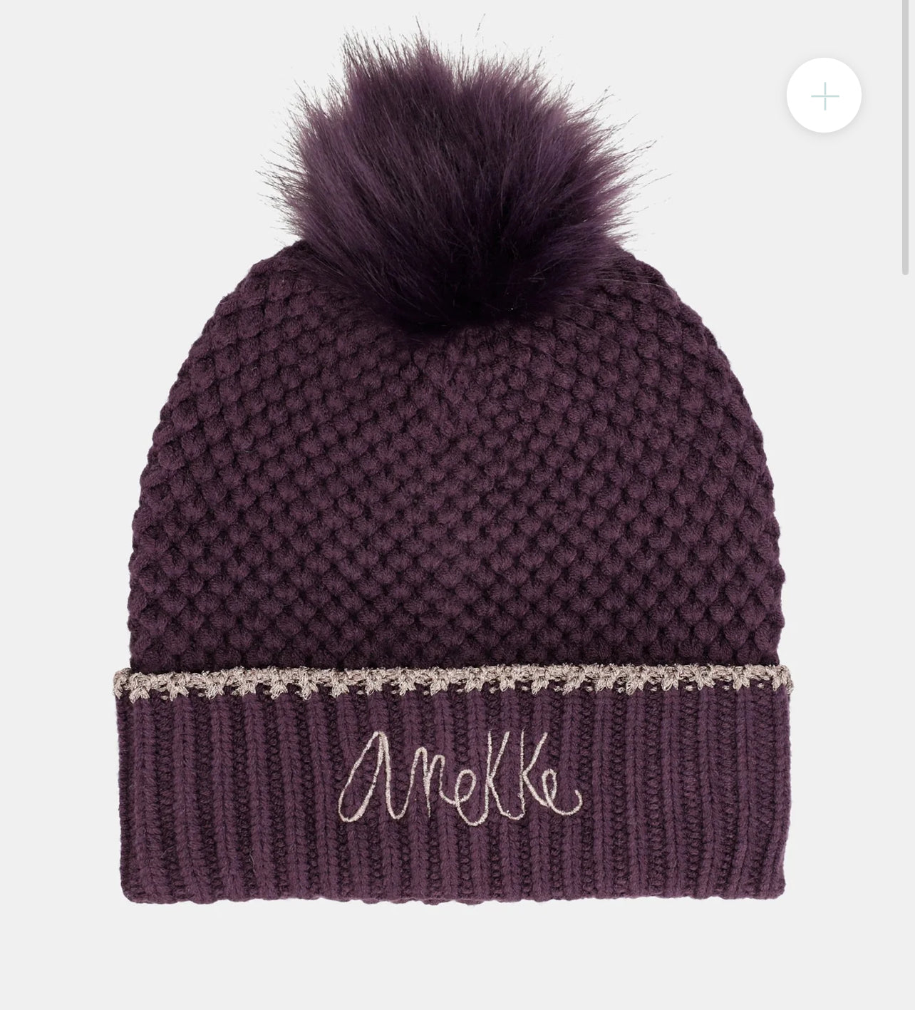 anekke - Grape Knitted Beanie with Pom Pom