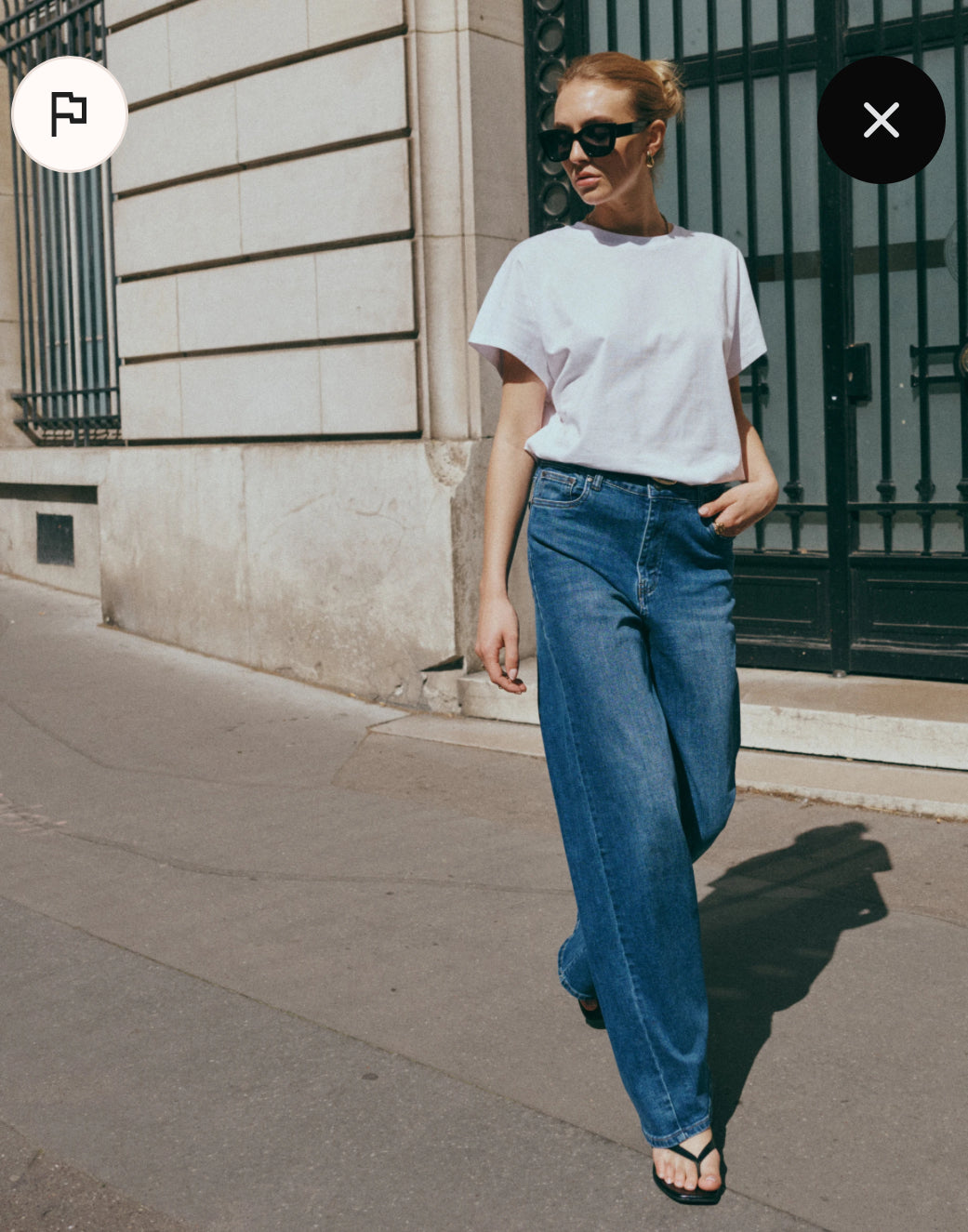 Mid Wash Relaxed Straight Jean.