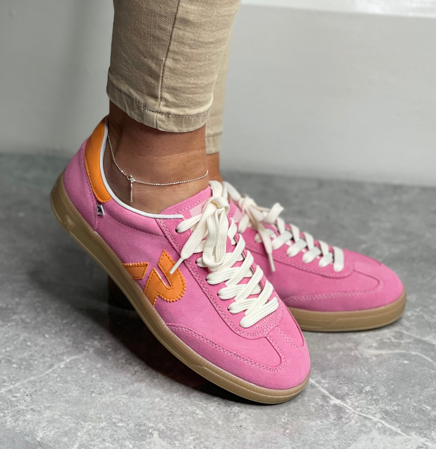 Rieker - Pink Gum Sole Leather Trainer