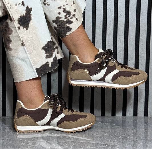 Xti - Brown/Beige Mix Trainer (146277)
