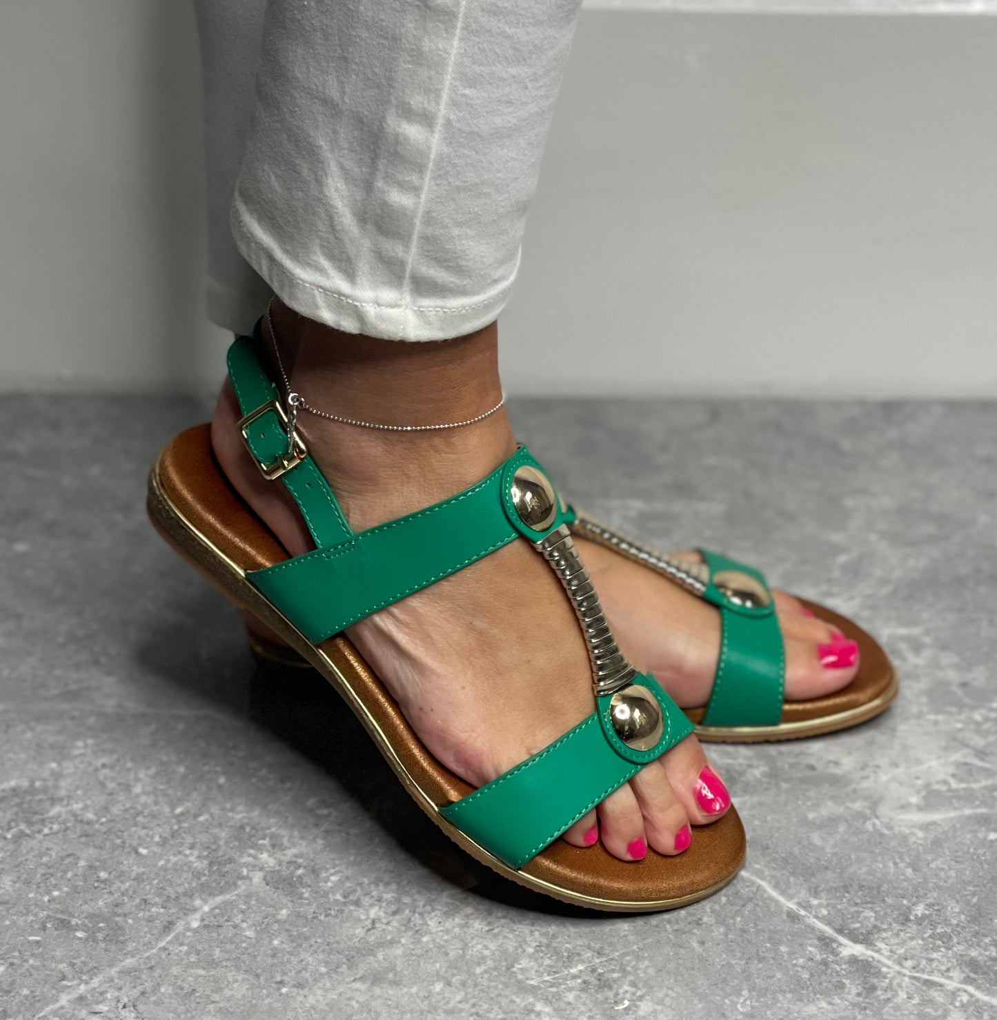 Lunar - 'Renoir' Emerald Green Sandal