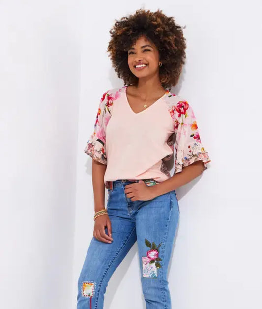 Joe Browns- Fancy Floral Mix V-Neck Top