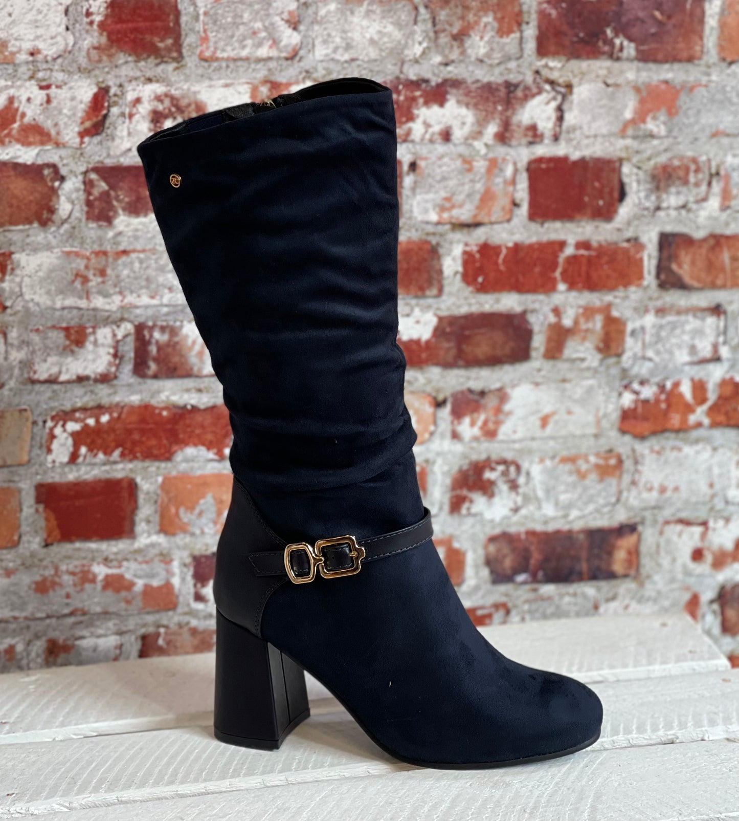 Zanni & Co - 'Sidhum One' Cobalt Mid Slouch Boot