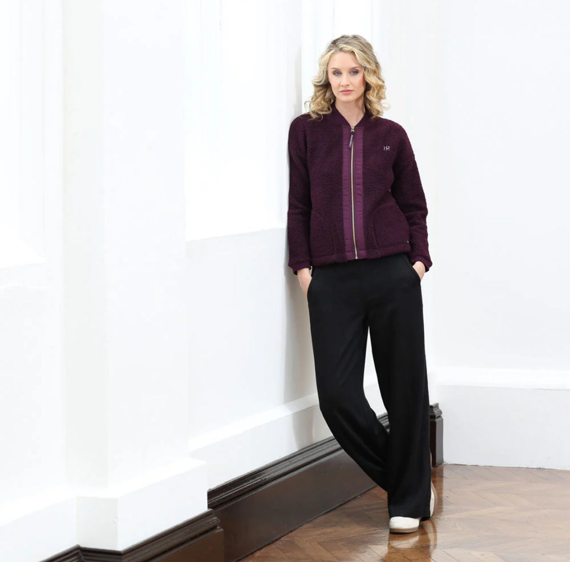 Rant & Rave - 'Elena’ Black Wide Leg Trouser
