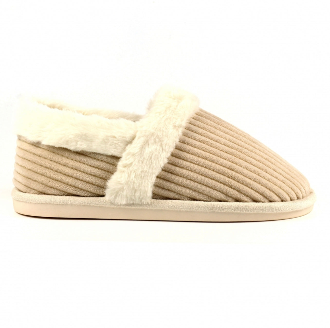 'Fara' Beige Full Slipper