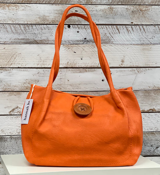 hannah k - Orange Button Detail Handbag