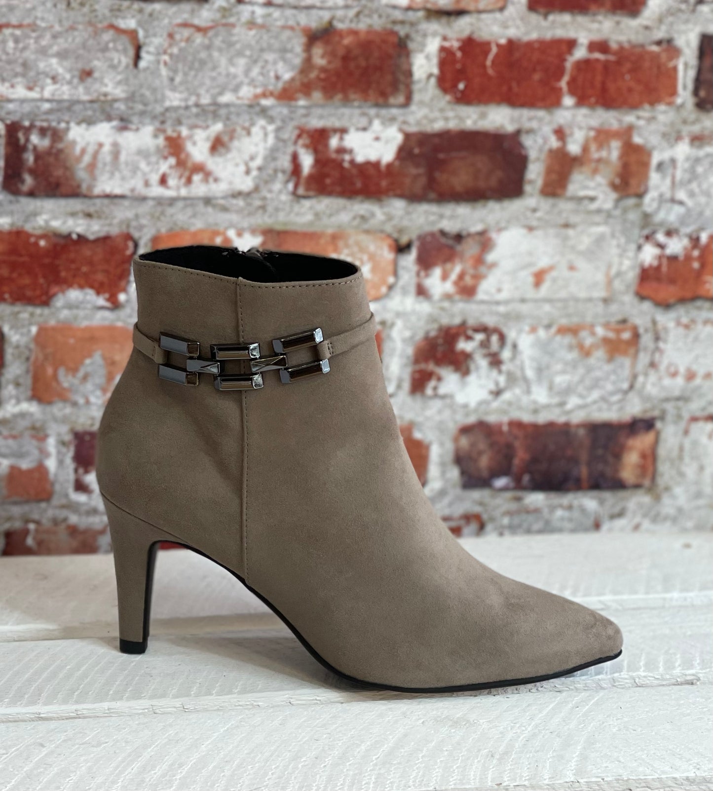 S Oliver - Taupe Detailed Dress Boot