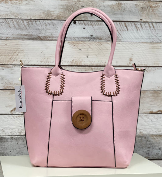 hannah k - Pink Button Detail Handbag