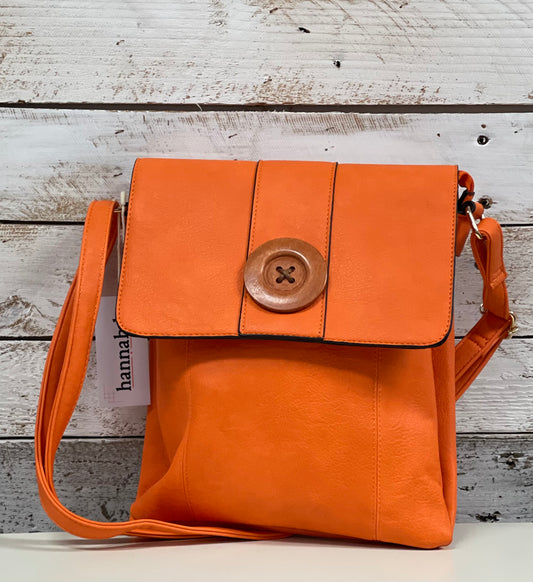 hannah k - Orange Button Detail Crossbody Bag