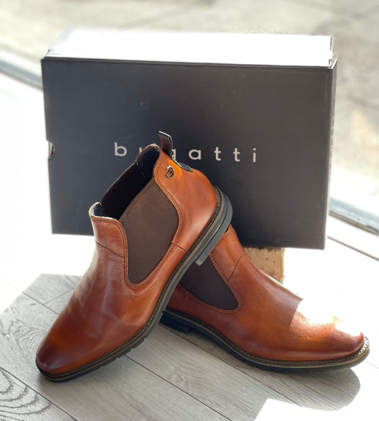 Bugatti - Cognac Leather Chelsea Boot