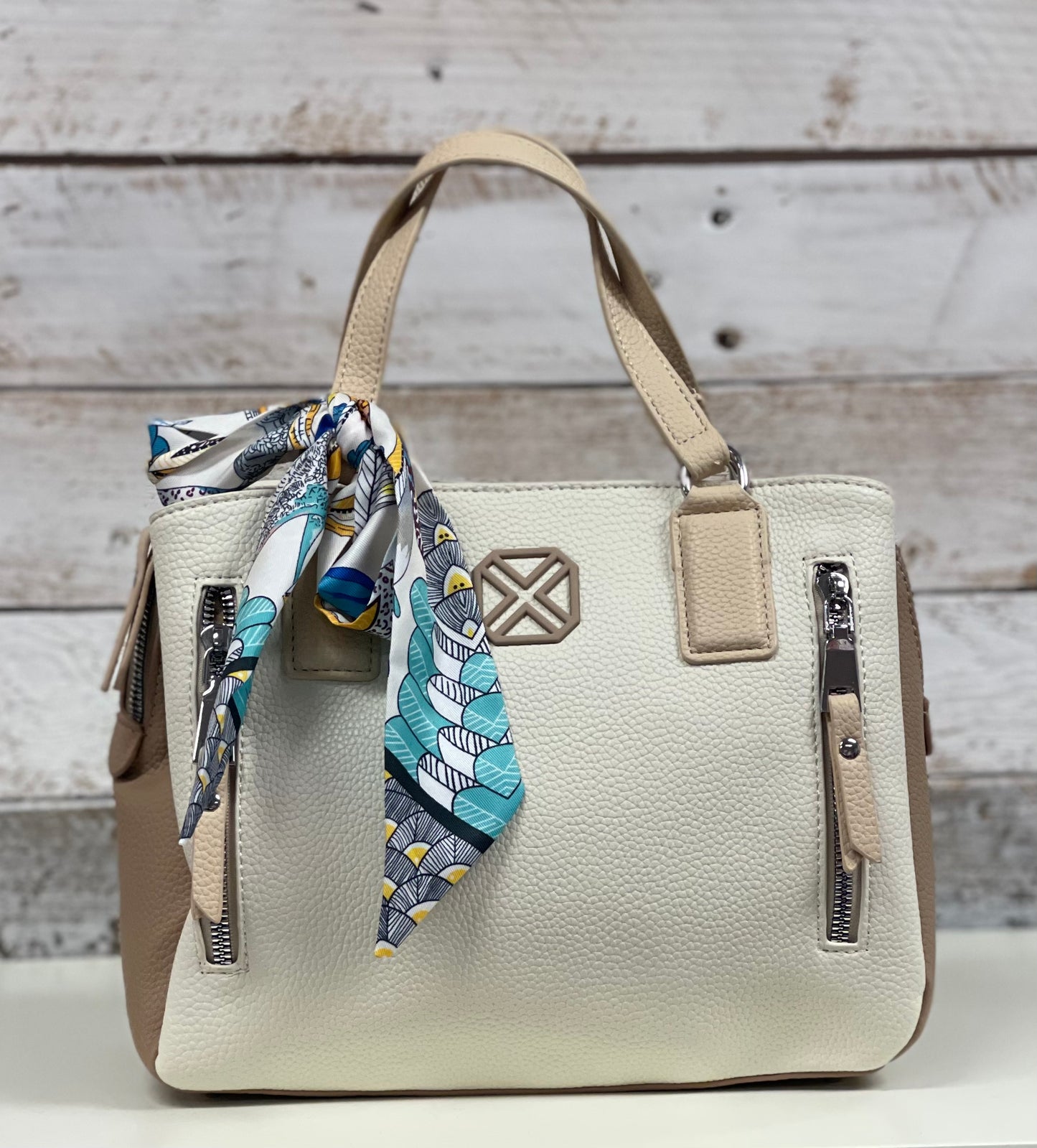 Xti -  Beige Multi Scarf Detail Handbag