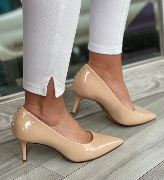 S Oliver - Nude Patent Court Shoe