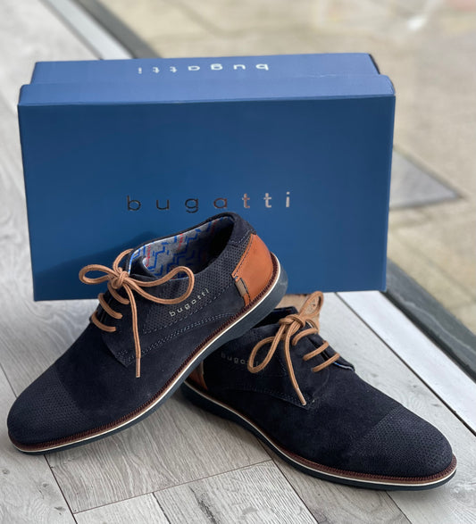 Bugatti - Navy Mens Leather Shoe