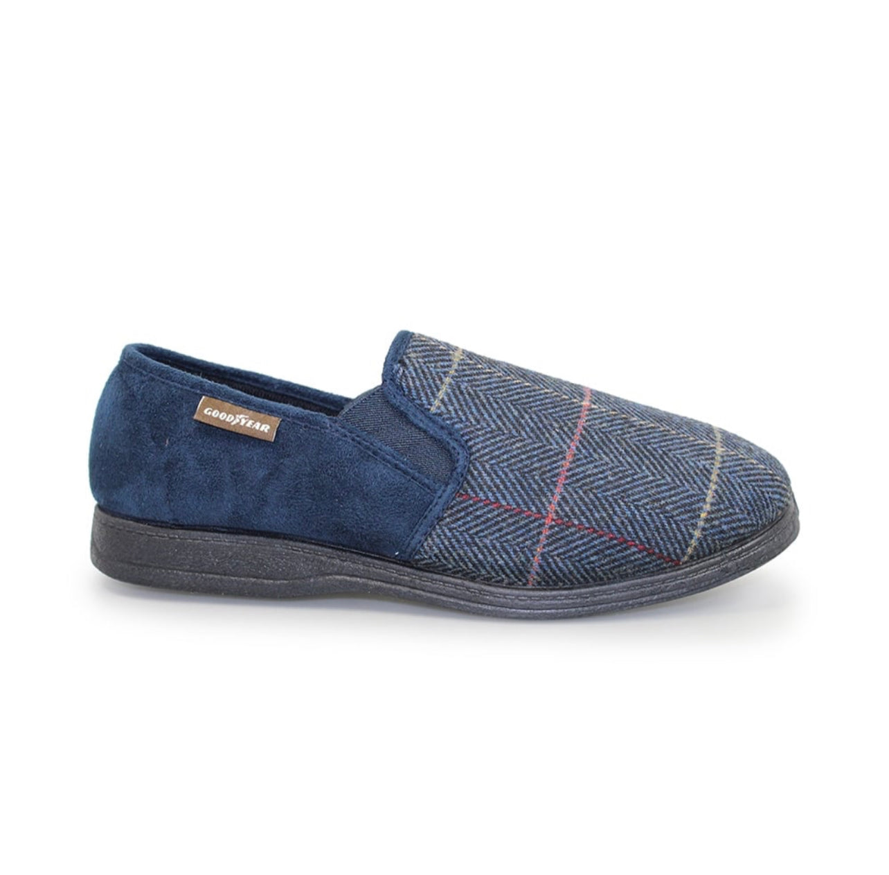 GoodYear - 'Harrison' Blue Check Mens Slipper