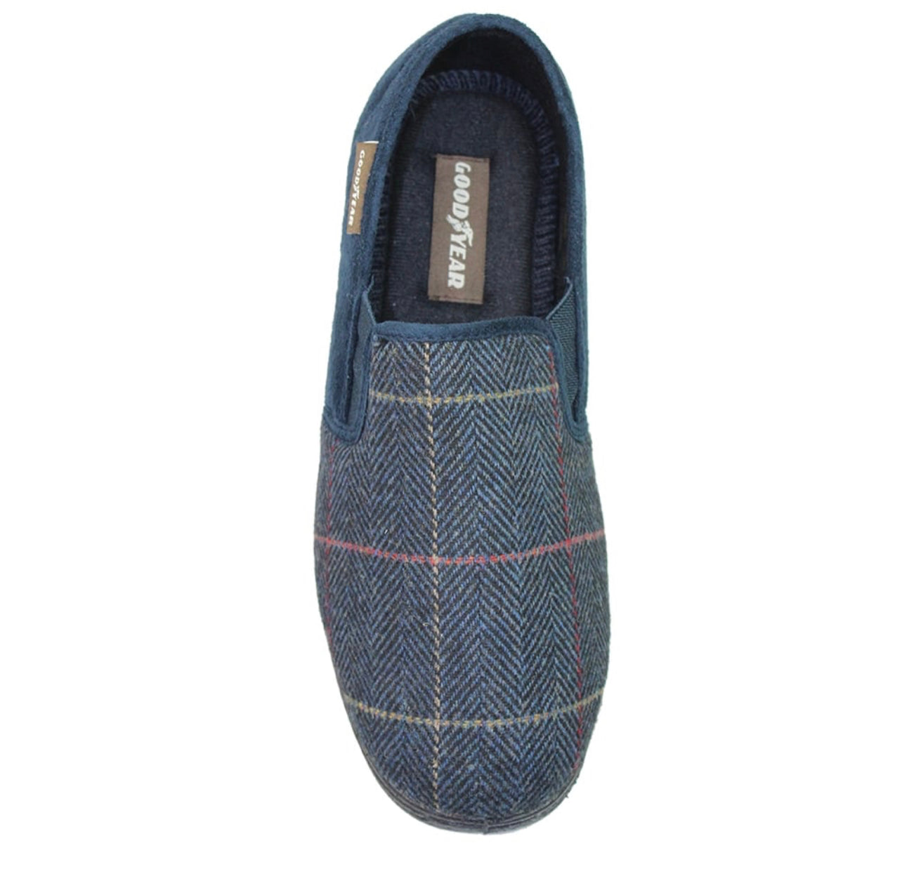 GoodYear - 'Harrison' Blue Check Mens Slipper