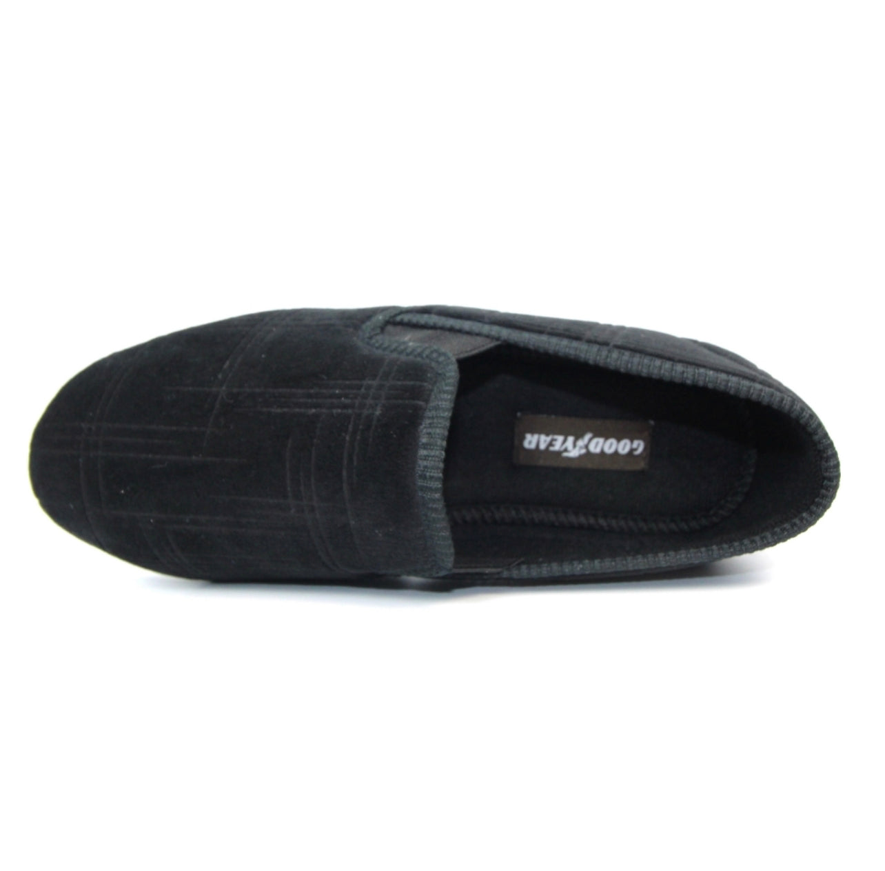 GoodYear - 'Denver' Black Striped Mens Slipper